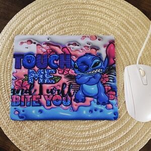 Hand Crafted Blue and Pink Mouse Pad